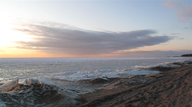 clouds above beach