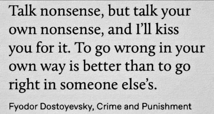 Dostoyevsky: Talk Nonsense