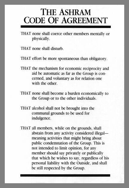 Ashram Code of Conduct