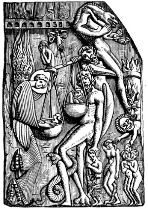 Weighing the soul, 1875