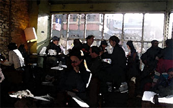 spiritual group in coffee shop