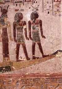 Iris with dying and rising Osiris