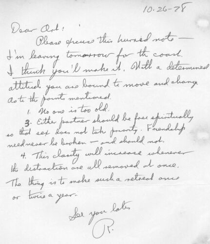 response from RR dated Oct. 26, 1978