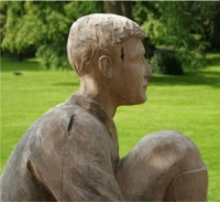 another wood-carved contemplative, Mainau Island