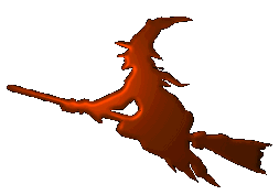 witch on broomstick